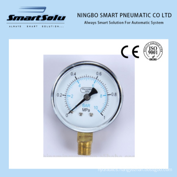 Bottom Plastic Case Ordinary Pressure Gauge